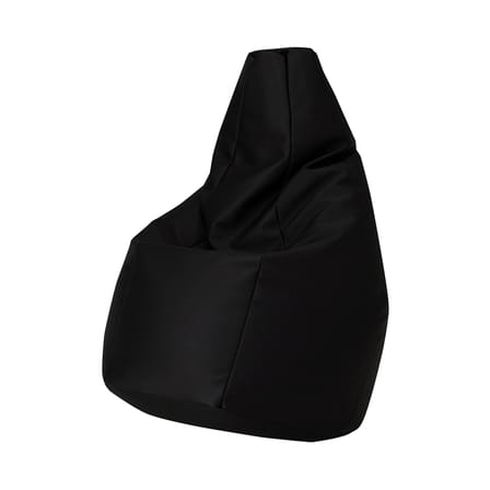 Pouf d'extérieur Sacco Outdoor Large tissu noir / 80 x 80 cm - Réédition 1968 - Zanotta