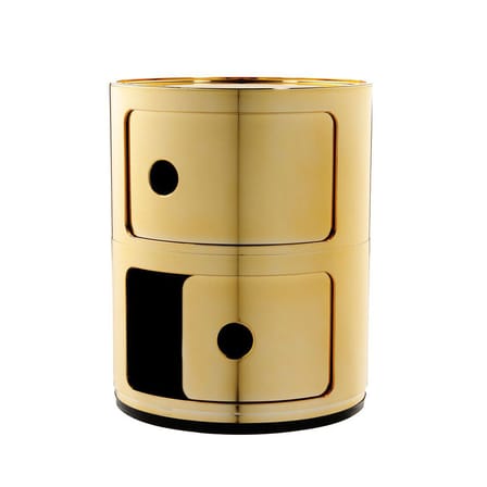 Rangement Componibili or / 2 tiroirs - Métallisé - Anna Castelli Ferrieri, 1968 - Kartell