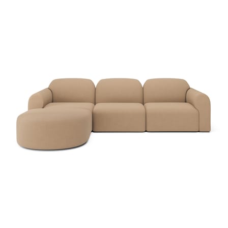 Sitzkissen Bulky textil beige / Halbrund - 95 x 95 cm - Ethnicraft