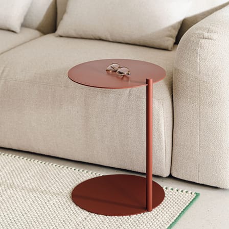 Table d'appoint Ande métal rouge / Ø 40 x H 55 cm - NOO.MA