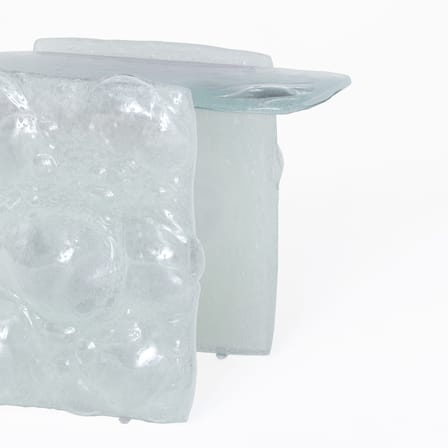 Table d'appoint Opalia verre transparent / 52 x 32 x H 40 cm - Glas Italia