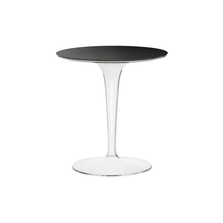Table d'appoint Tip Top Glass verre plastique noir - Kartell