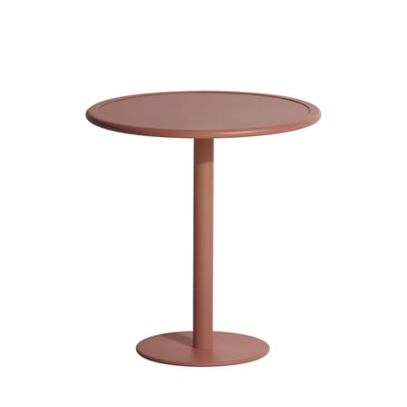 Table ronde Week-end Bistrot métal marron / Ø 70 cm - Aluminium - Petite Friture