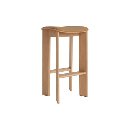 Tabouret haut Chisel 30 High / H 75 cm - Rembourrage cuir - Hay
