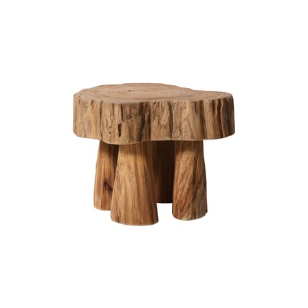 Tabouret Log bois naturel / Ø 46 x H 37 cm - HK LIVING