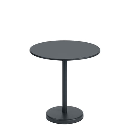 Tavolo rotondo Linear Café metallo nero / Ø 70 cm - Acciaio - Muuto