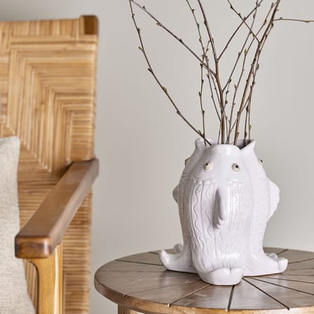 Vase Fili céramique blanc / Ø 17 x H 19 cm - Bloomingville