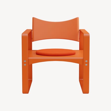 Accessoire  tissu orange / Coussin assise pour fauteuil Series 270 F - Verpan
