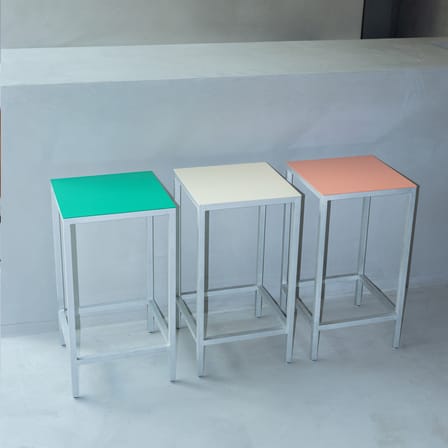 Barhocker Alu Stool metall weiß / Medium - H 65 cm - valerie objects