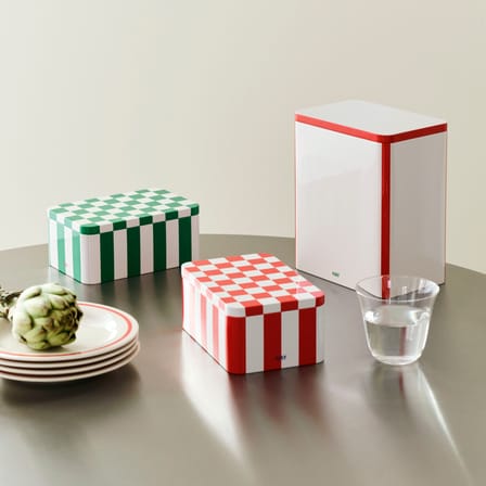 Boîte hermétique Tin Small métal rouge / 17 x 11 x H 7,3 cm - Hay