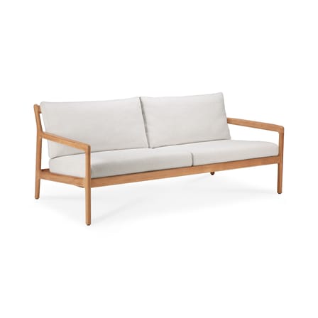 Canapé de jardin 2 places Jack Outdoor tissu bois blanc / L 180 cm - Teck - Ethnicraft