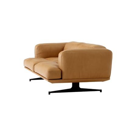 Canapé droit Inland AV22 cuir marron / 2 places - L 179 cm - Cuir - &tradition