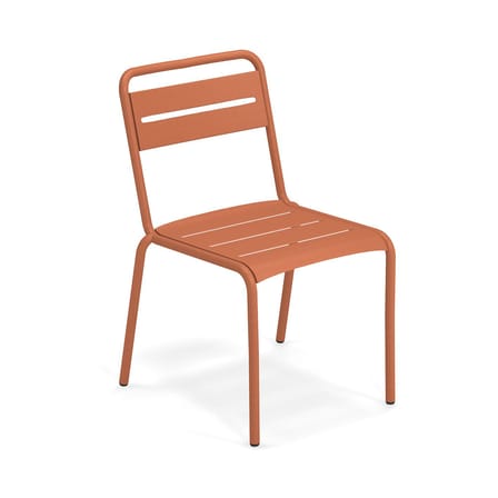 Chaise empilable Star métal rouge / Acier - Emu
