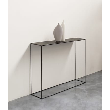 Console Slim Irony métal noir / L 124 cm - Zeus