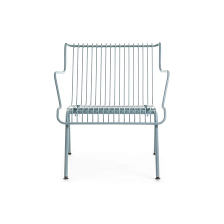Fauteuil lounge empilable South métal bleu ciel / Konstantin Grcic, 2023 - Magis