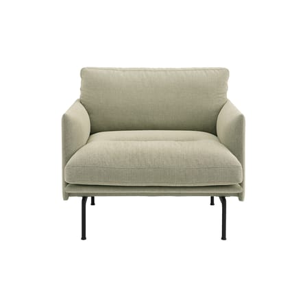 Fauteuil rembourré Outline Soft tissu beige - Muuto
