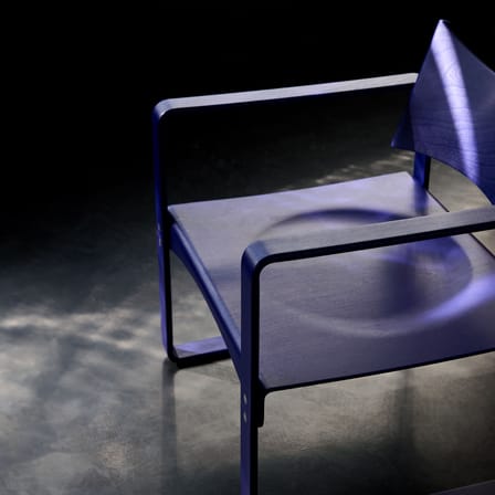 Fauteuil Series 270 F bois bleu / Verner Panton (1965) - Verpan