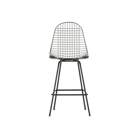 Wire Stool Medium High stool metal black / H 67 cm - Eames, 1951 - Vitra