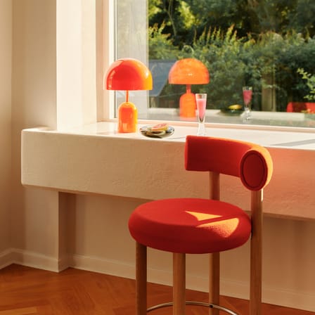 Lampada senza fili ricaricabile Bell LED materiale plastico arancione - Tom Dixon