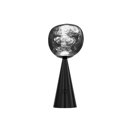 Lampada senza fili ricaricabile Melt Portable LED materiale plastico nero / H 28,5 cm - Policarbonato metallizzato (cambia colore) - Tom Dixon