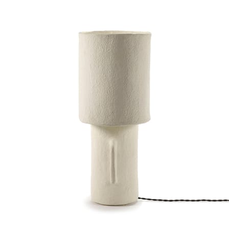 Lampe de table Earth papier blanc / Papier mâché recyclé - 36 x 23 x H 54 cm - Serax