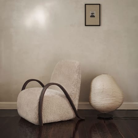Lampe de table Kurbis Low papier blanc / Lampe de sol - Ø 60 x H 63.3 cm - Ferm Living