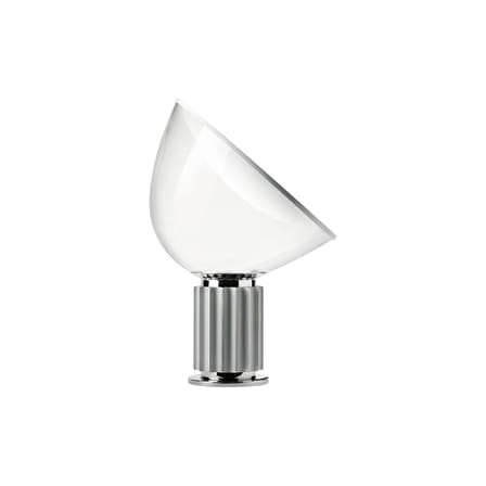 Lampe de table Taccia LED verre argent / H 64,5 cm - Castiglioni, 1962 - Flos