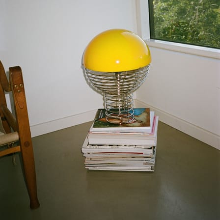 Lampe de table Wire métal jaune / Ø 30 x H 42 cm - Verner Panton, 1972 - Verpan