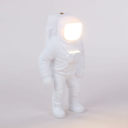Lampe sans fil rechargeable Flashing Starman LED plastique blanc / Résine / H 33 cm - Diesel living with Seletti