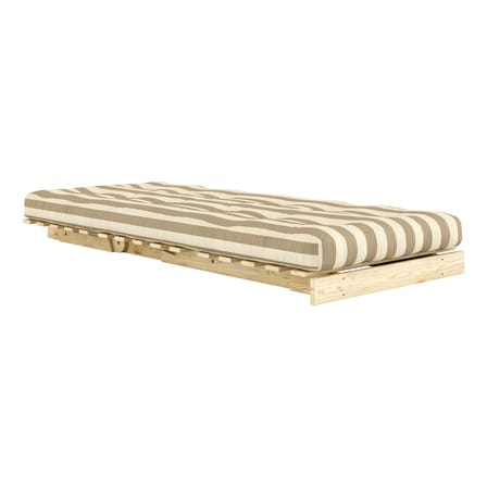 Fauteuil convertible Roots tissu beige / Dormeuse & lit d'appoint - 3 positions / Structure pin clair - KARUP