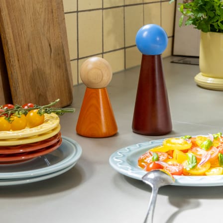Saliera e pepiera, design gufo, ceramica, dipinta a mano - spargispezie – Gall & Zick