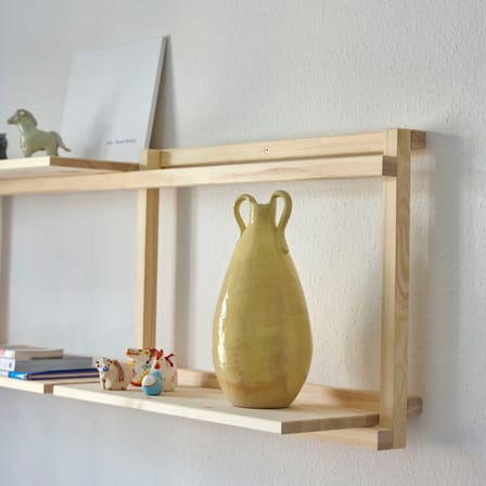Mensola a muro Groove legno naturale / L 192 x H 47,5 cm - KARUP DESIGN