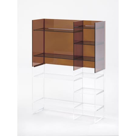 Meuble de rangement Sound-Rack plastique transparent / L 75 x H 53 cm - Kartell