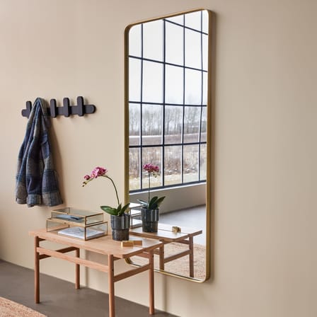 Miroir mural Retro Large métal or / 60 x 152 cm - HÜBSCH
