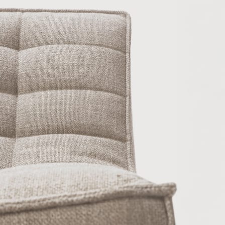 N701 Straight sofa  textile beige / UK version - 2 seater - L 140 cm - Ethnicraft