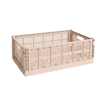 Panier Colour Crate plastique rose Large / 34,5 x 53 cm - Recyclé - Hay