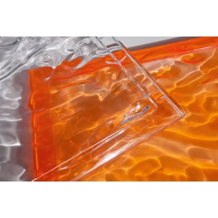 Plateau Dune Small plastique transparent / 46 x 32 cm - Kartell