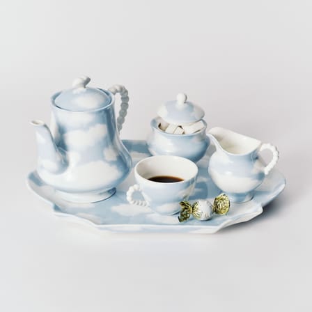 Assiette de présentation Rêves de Rêves céramique bleu / 36,6 x 26,5 cm - Serax