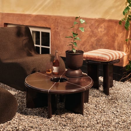 Lounge Sessel Rouli textil braun / Modulares Gartensofa - Ferm Living