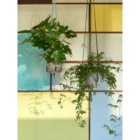 Supporto per vaso di fiori Phanta tessuto blu / Poliestere riciclato - Hay
