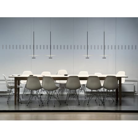 Suspension Flat LED métal gris / Ø 40 cm - 2 disques / Dimmable DALI-2 - Vibia