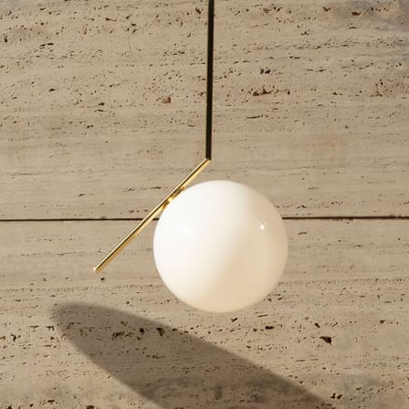 Suspension IC S2 10 Anniversary verre or / Or 24K - Edition numérotée & signée - Flos