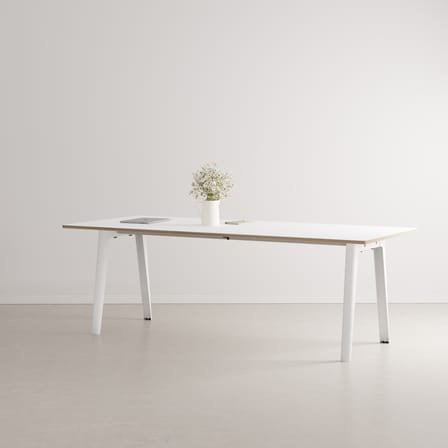 Table rectangulaire New Modern  / 220 x 95 cm - Stratifié / 10 à 12 personnes - TIPTOE