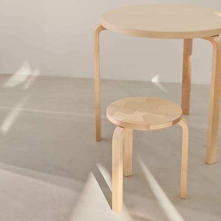 Tabouret empilable 60 / 3 pieds - Artek + Marimekko, édition limitée 90e anniversaire - ARTEK