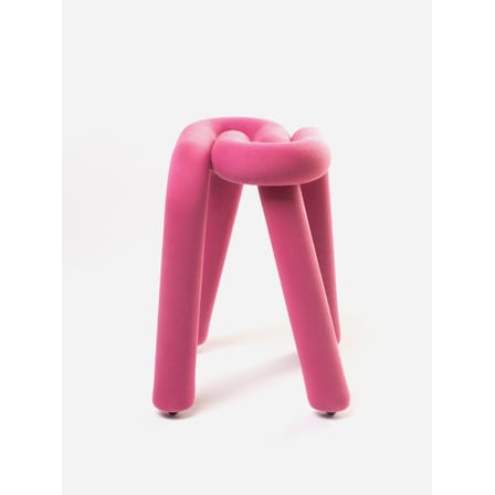 Tabouret rembourré Bold tissu rose - Moustache