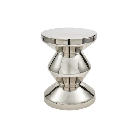 Tabouret Zig Zag Metal argent - Pols Potten