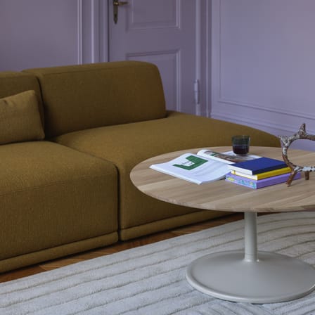 Tavolino Soft legno naturale / Ø 95 x H 42 cm - Muuto