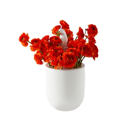 Vase Bird Watching céramique blanc / H 51 cm - POLSPOTTEN