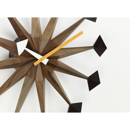Polygon Clock Wall clock natural wood / By George Nelson, 1948-1960 / Ø 43 cm - Vitra