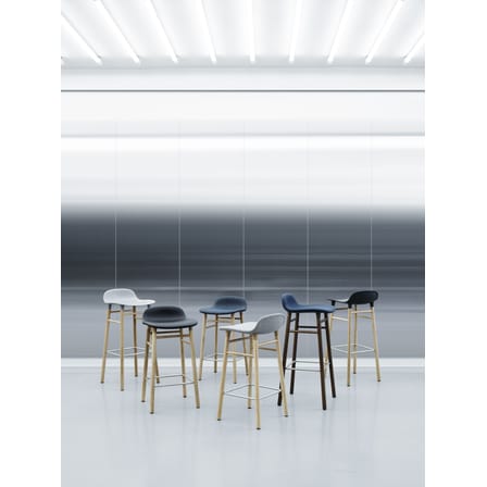 Tabouret de bar Form plastique gris / H 65 cm/ Modèle d'exposition - Normann Copenhagen
